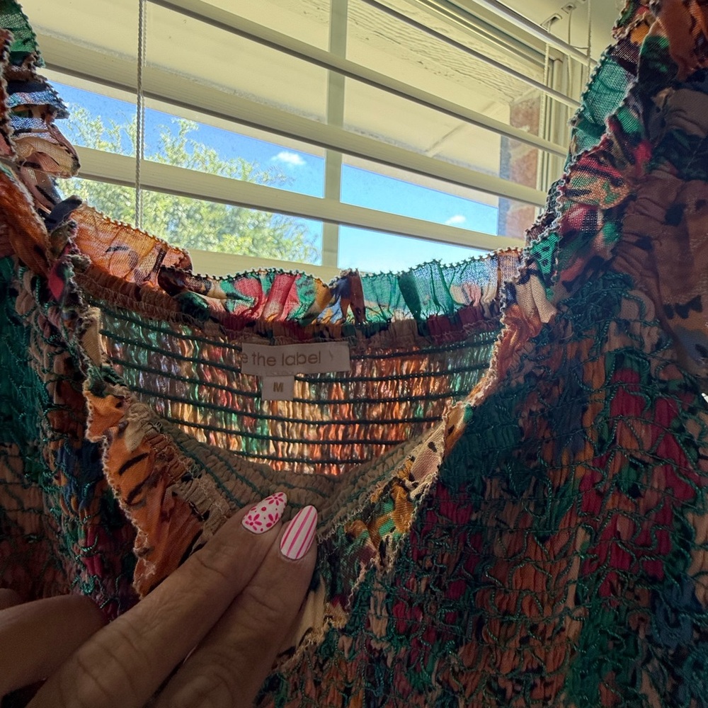 Anthropologie Floral Smocked Maxi Dress